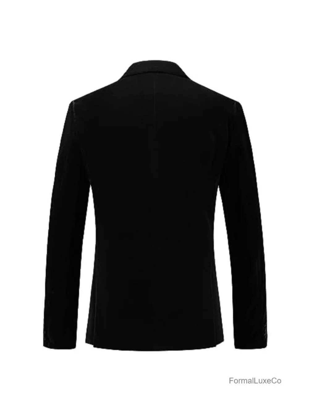 Men's Velvet 3 Piece Slim Fit Suit Set with Peaked Lapel, Vest & Pants